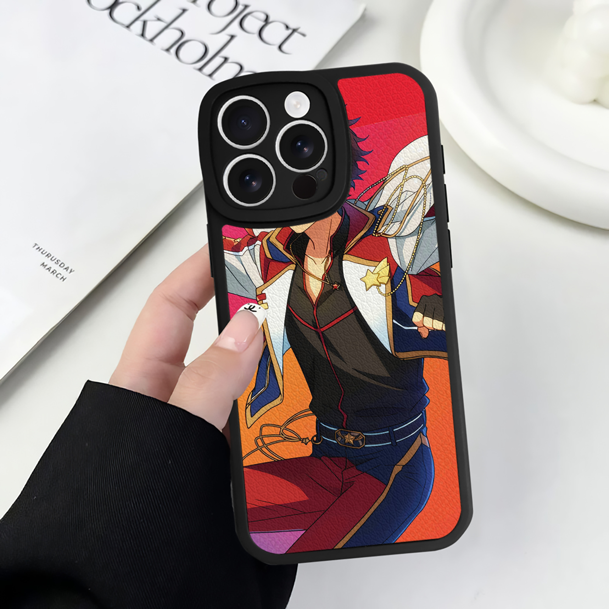 （画像用） あんさんぶるスターズ! Ensemble Stars 【iPhone 16シリーズ対応】シリコンスマホケース（レザー調） 材質：シリコン